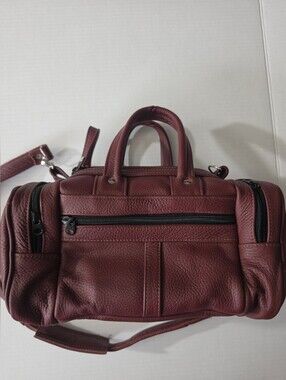 Handmade Artisan Leather Duffel Crossbody Bag